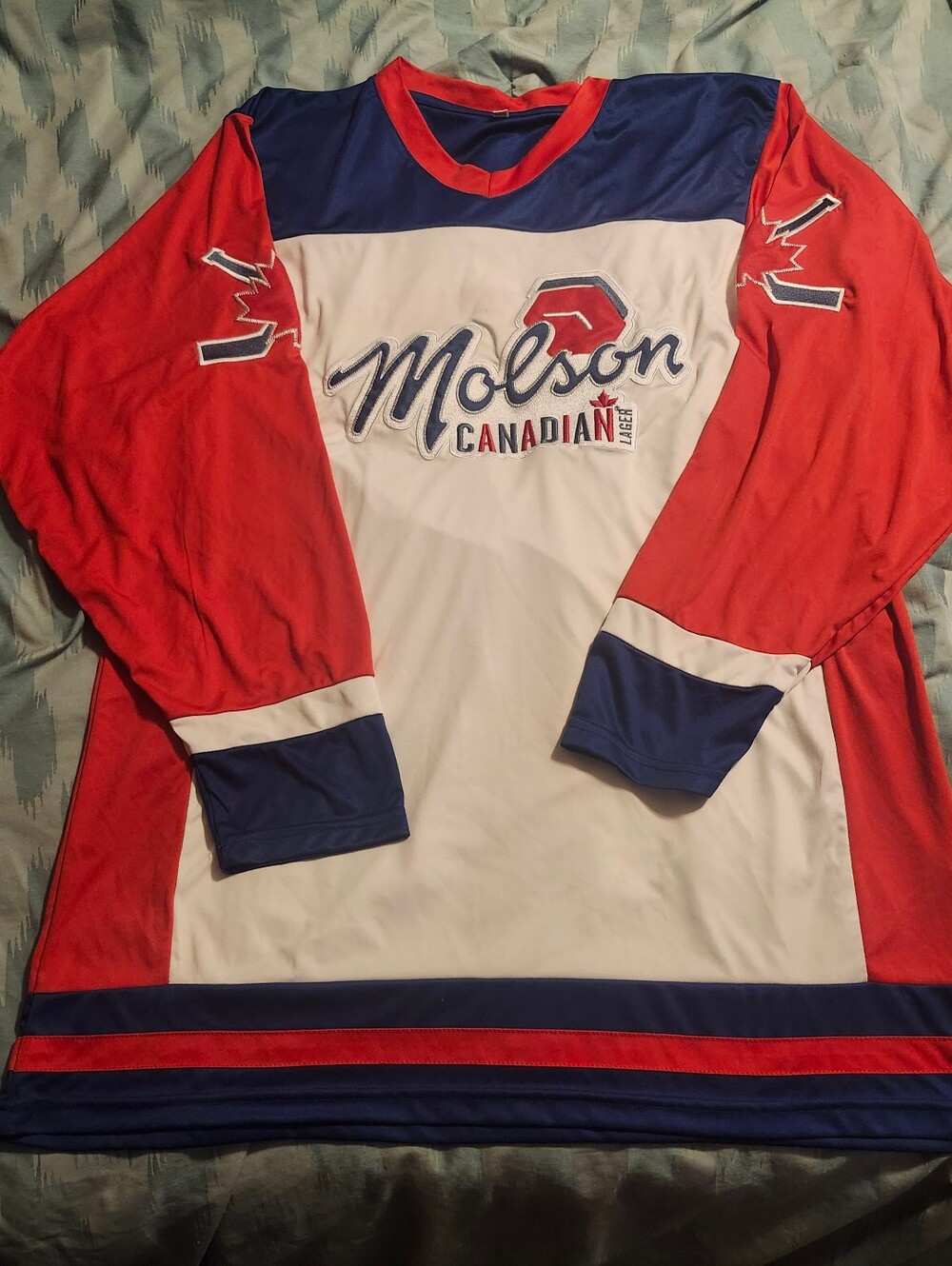 Vintage Molson Canadian Lager Beer Hockey Jersey #86 Men's XL Size Large